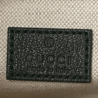 Gucci Sakai Be Green Calfskin Diagonal Stitched Small Blondie Shoulder Bag Black 6 of 10