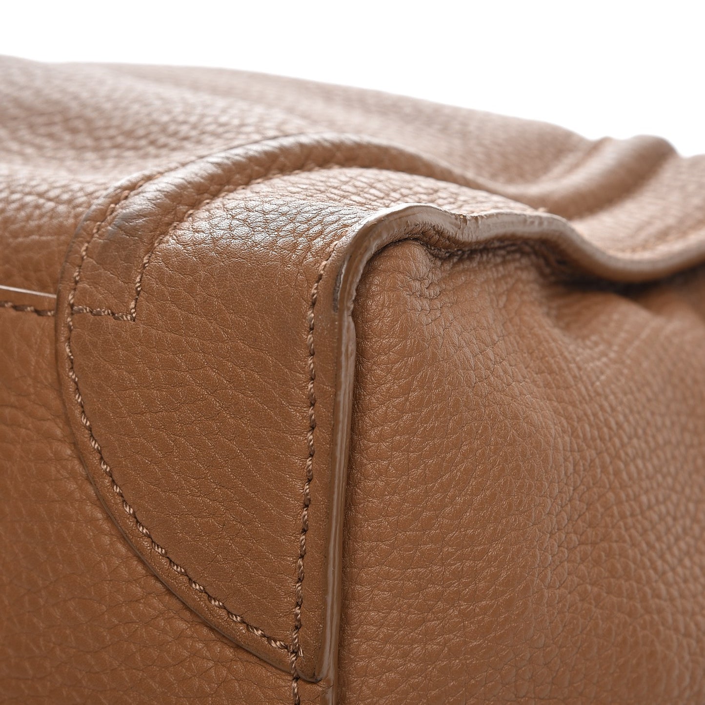 Pebbled Calfskin Mini Luggage Camel