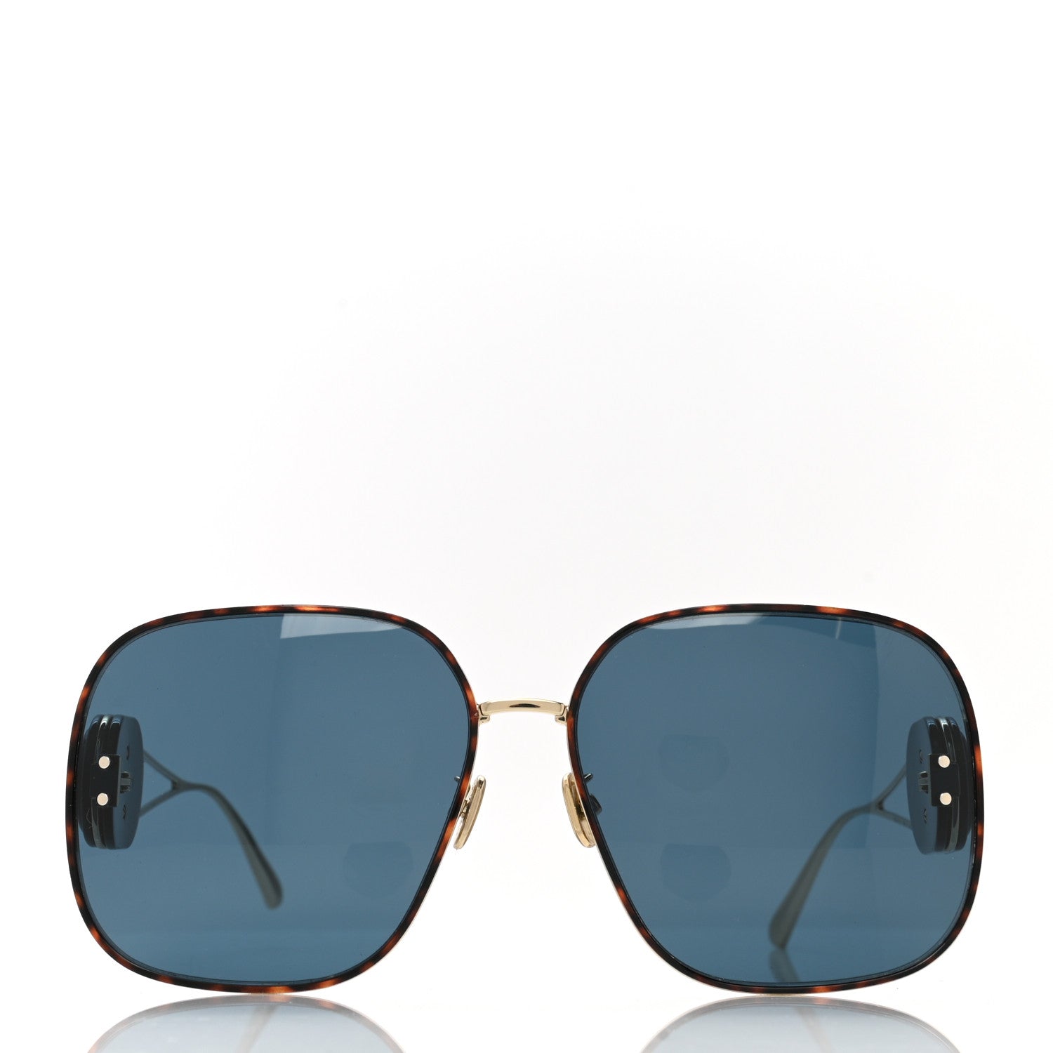 Christian Dior Square Bobby Sunglasses Tortoise Blue 2 of 7