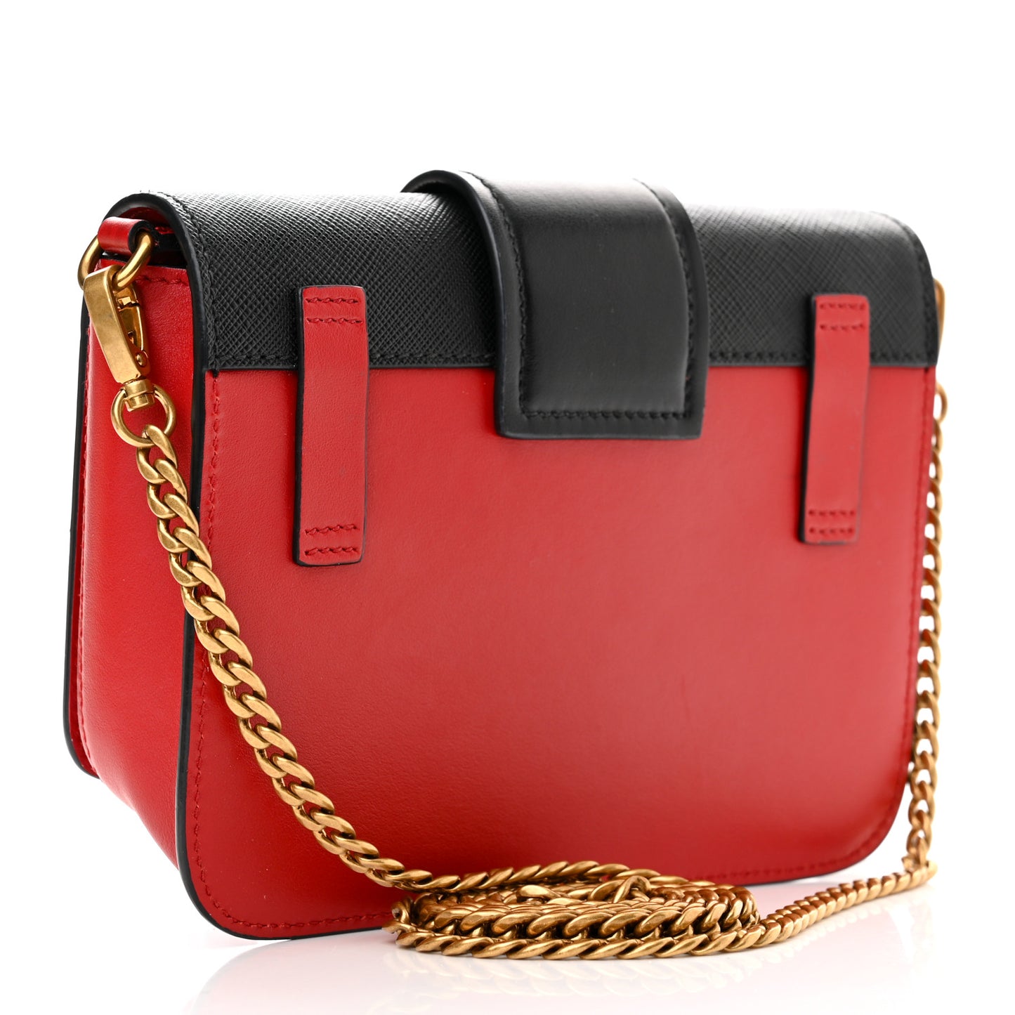 Saffiano City Calf Cahier Belt Bag Fuoco Black