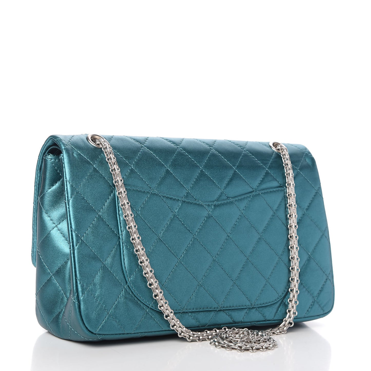 Metallic Calfskin Quilted 2.55 Reissue 226 Flap Turquoise