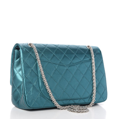 Chanel Metallic Calfskin Quilted 2.55 Reissue 226 Flap Turquoise 3 of 11