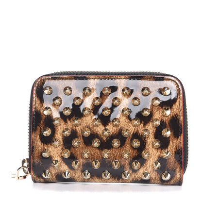 Christian Louboutin Patent Leopard Spiked Panettone Coin Purse 1 of 7
