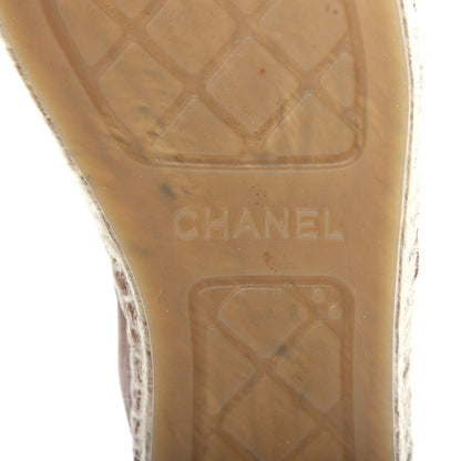 Chanel Lambskin CC Espadrilles 38 Light Brown 9 of 13
