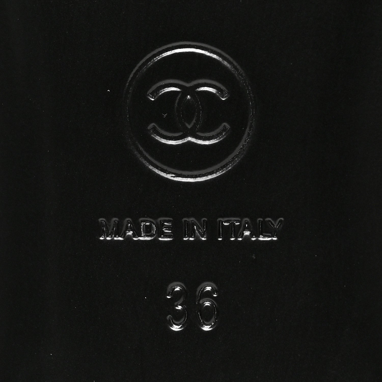 Chanel Mesh Patent Calfskin CC Mules 36 Black 7 of 9