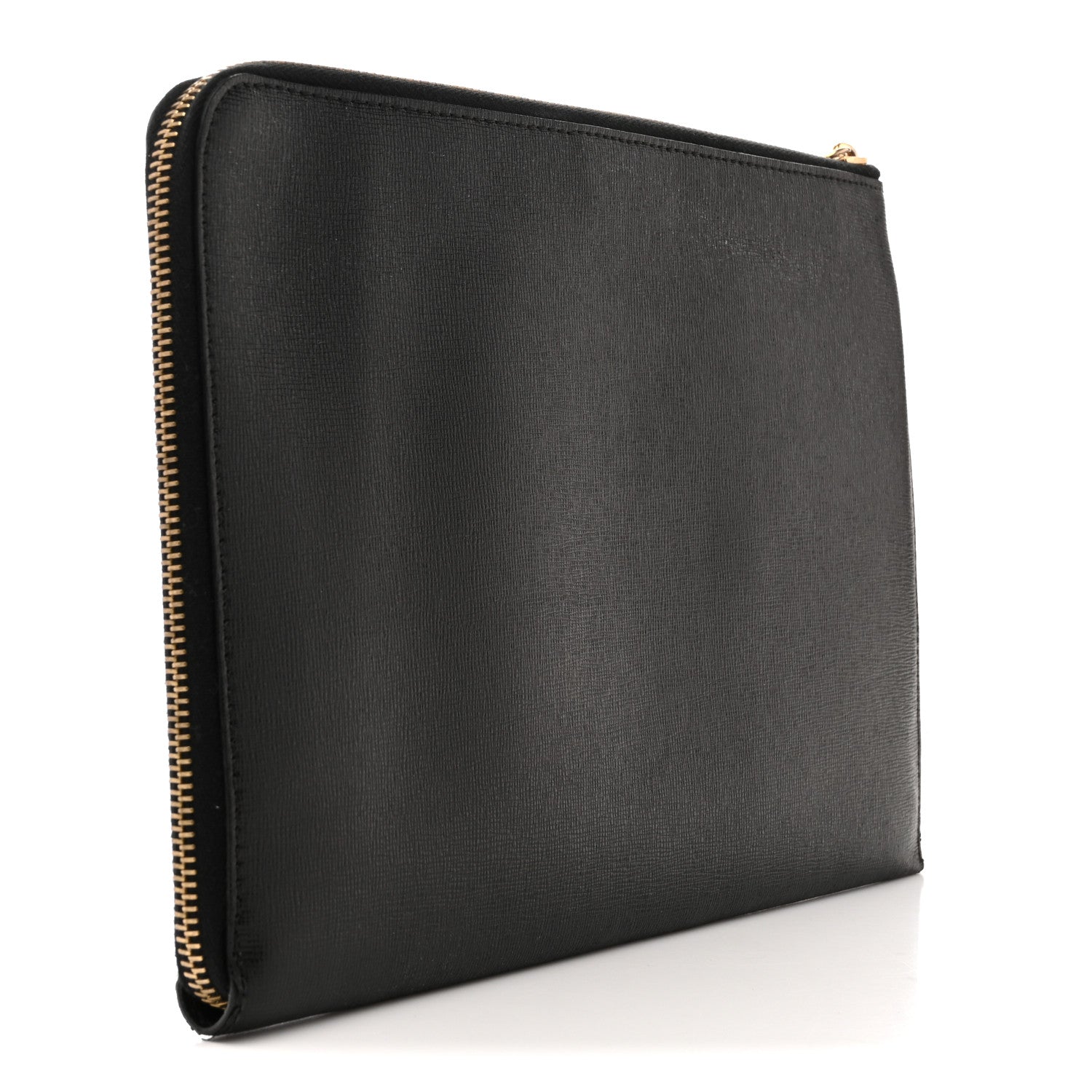 Fendi Vitello Elite Monster Eyes Studded Zip Around Pouch Black 3 of 11
