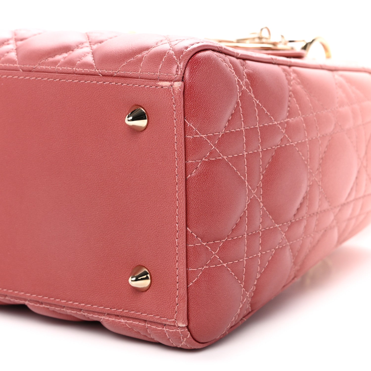 Christian Dior Lambskin Cannage Gradient Medium Lady Dior Pink 10 of 11