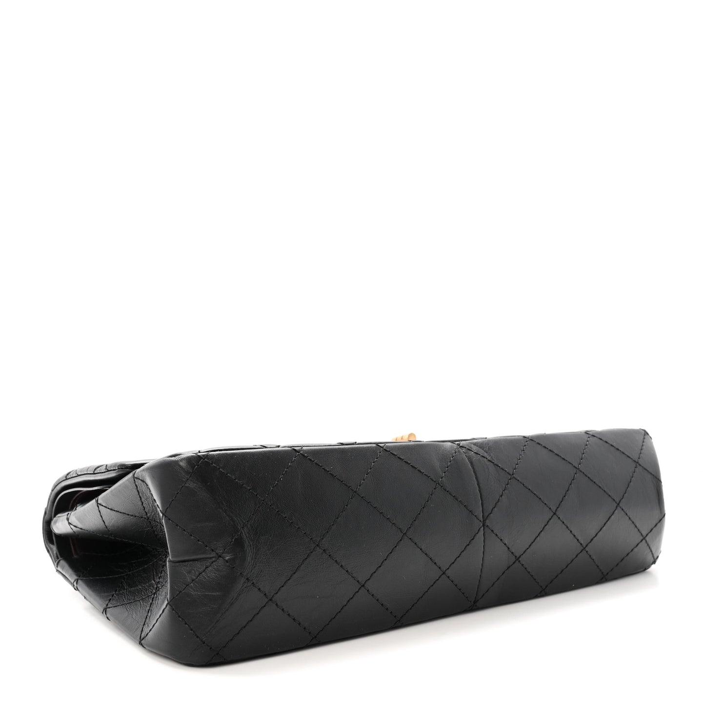 Aged Calfskin Quilted 2.55 Reissue 227 Flap Black