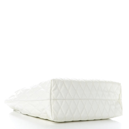 Givenchy Rubber Effect Canvas Quilted Duo Shopper Tote White 5 of 11