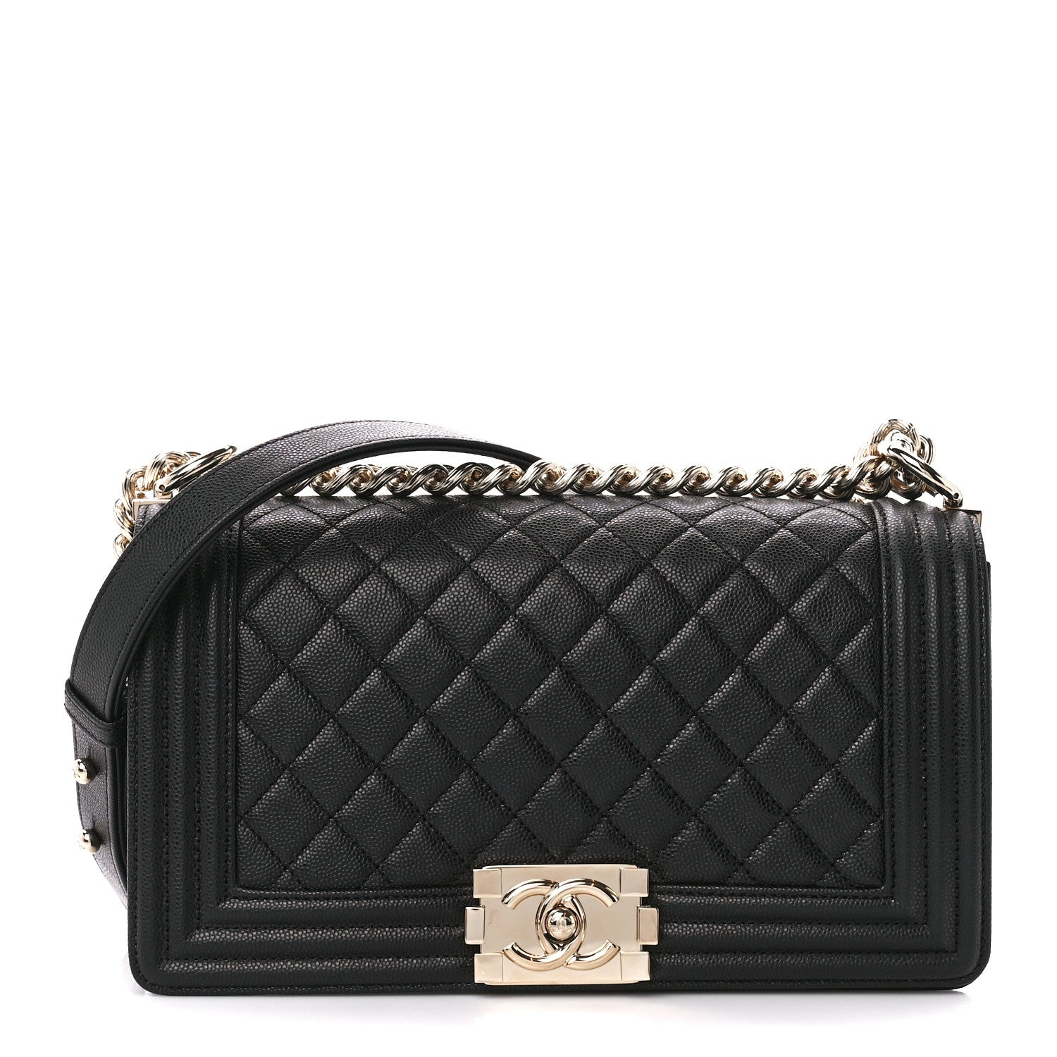Chanel Caviar Quilted Medium Boy Flap Black 1 of 10