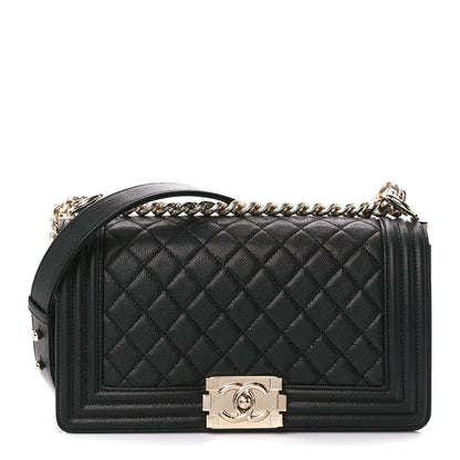 Chanel Caviar Quilted Medium Boy Flap Black 1 of 10