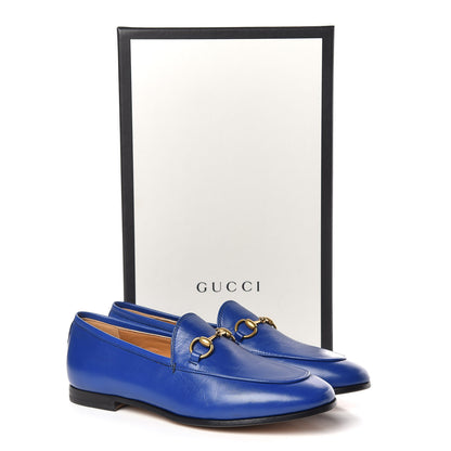 Gucci Malaga Kid Womens Jordaan Loafers 36 Electric Blue 9 of 9