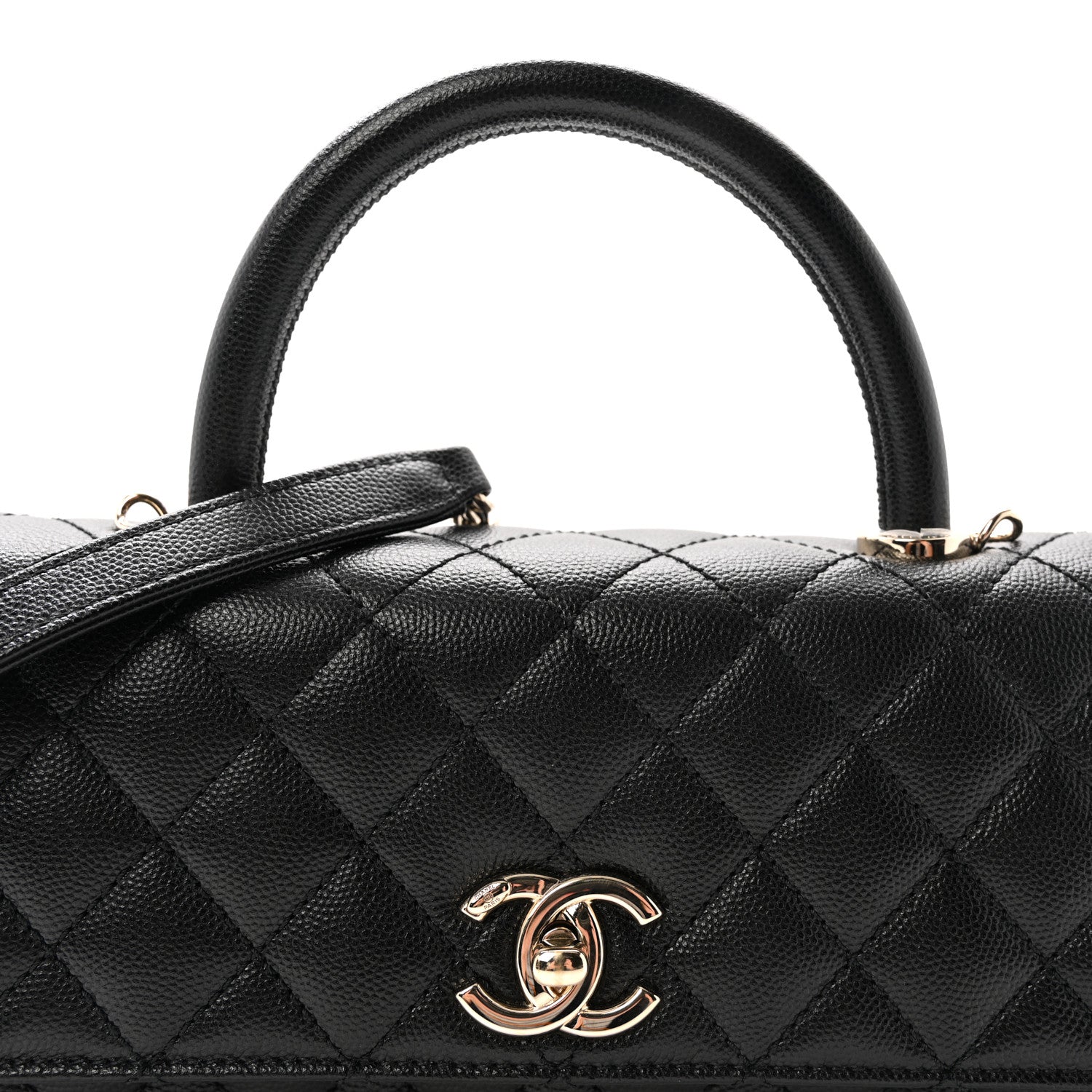 Chanel Caviar Quilted Maxi East West Coco Handle Flap Black 8 of 10
