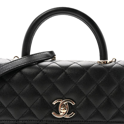 Chanel Caviar Quilted Maxi East West Coco Handle Flap Black 8 of 10