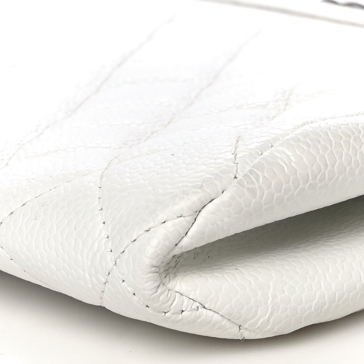 Caviar Quilted Timeless Clutch White
