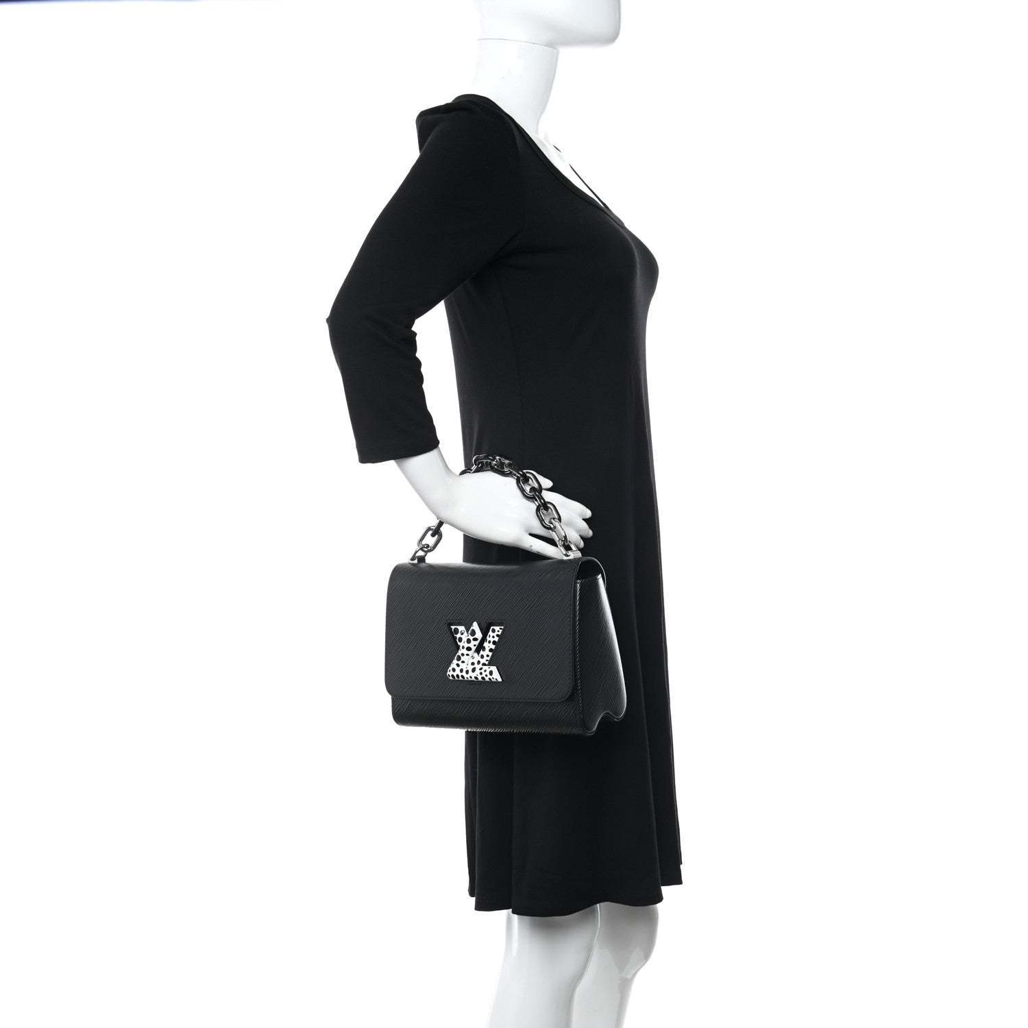 Louis Vuitton LV x YK Epi Infinity Dots Twist Shoulder Bag MM Black 2 of 10