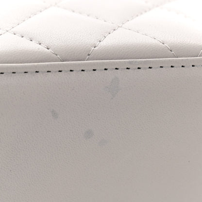Chanel Lambskin Quilted Top Handle Mini Vanity Case With Chain Grey 12 of 14