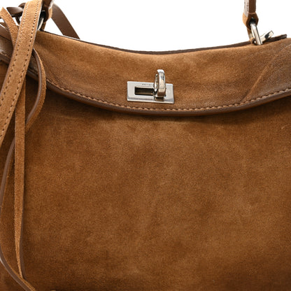 Balenciaga Waxed Suede Mini Rodeo Top Handle Handbag Camel 8 of 11