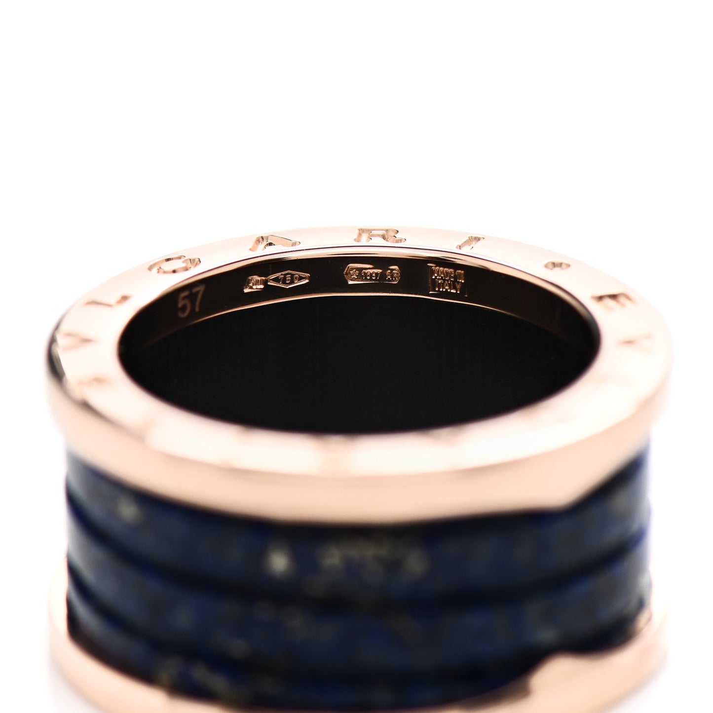 18K Rose Gold Lapis Lazuli B.Zero1 Four-Band Ring 57 8