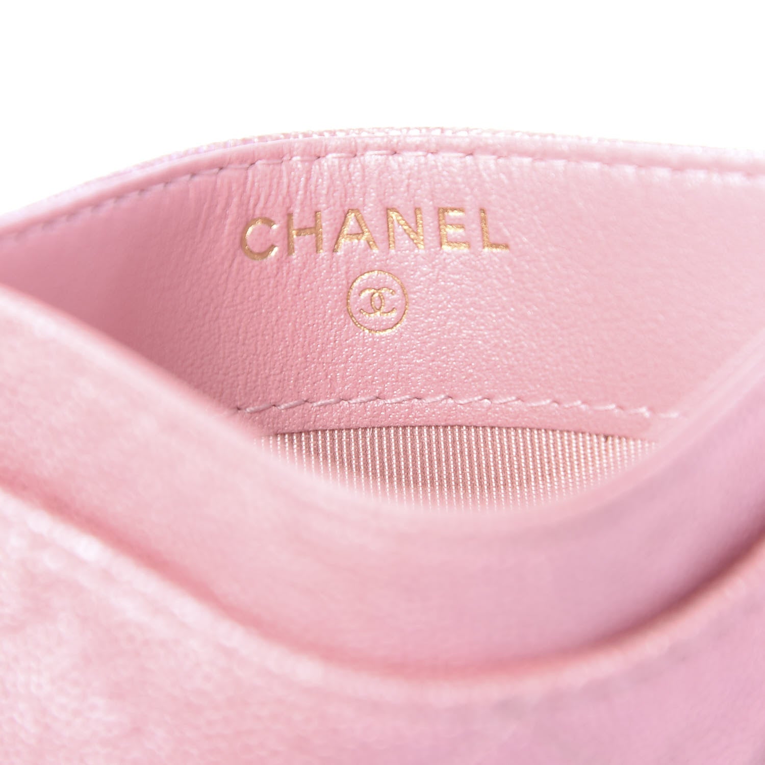 Chanel Iridescent Caviar Quilted Card Holder Rose Pink 5 of 8