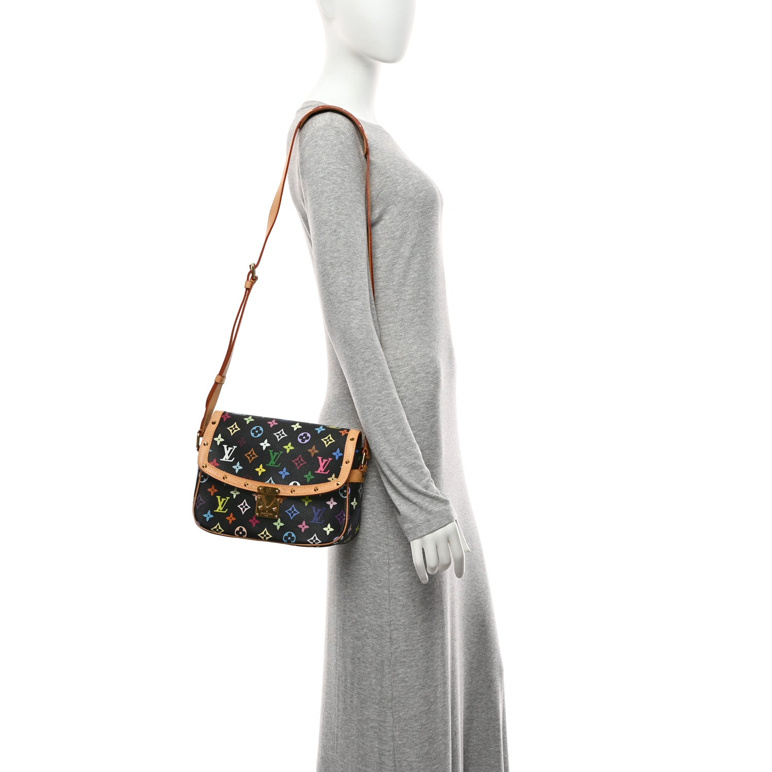 Louis Vuitton Monogram Multicolor Sologne Black 2 of 10