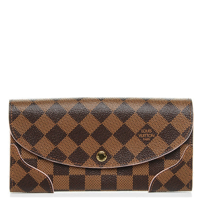 Louis Vuitton Damier Ebene Caissa Wallet Rose Ballerine 1 of 6