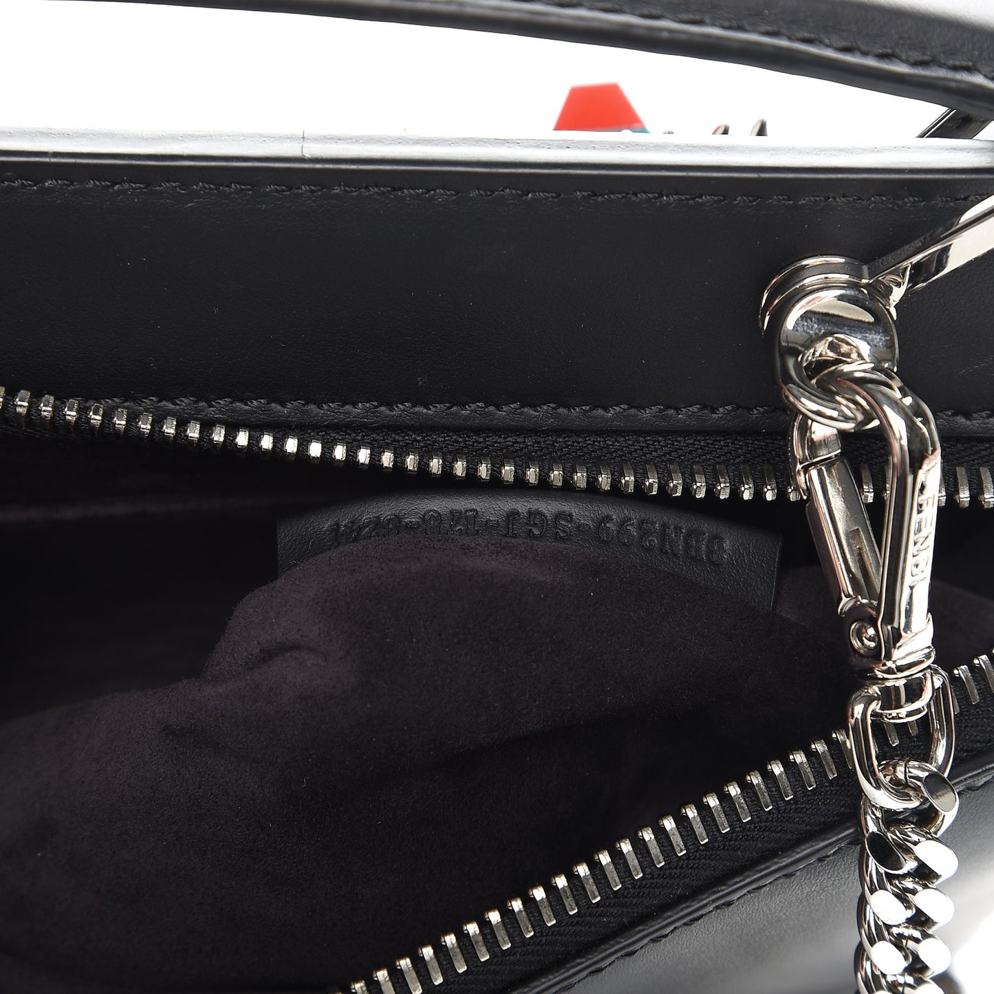 Vitello Baltico Hypnoteyes Studded Small Dotcom Click Chain Satchel Black