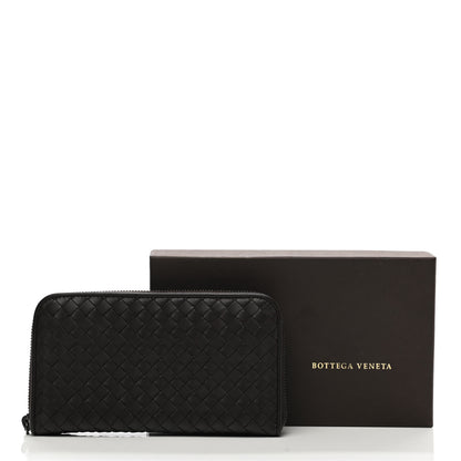 Bottega Veneta Goatskin Intrecciato Zip Around Wallet Brown 10 of 10