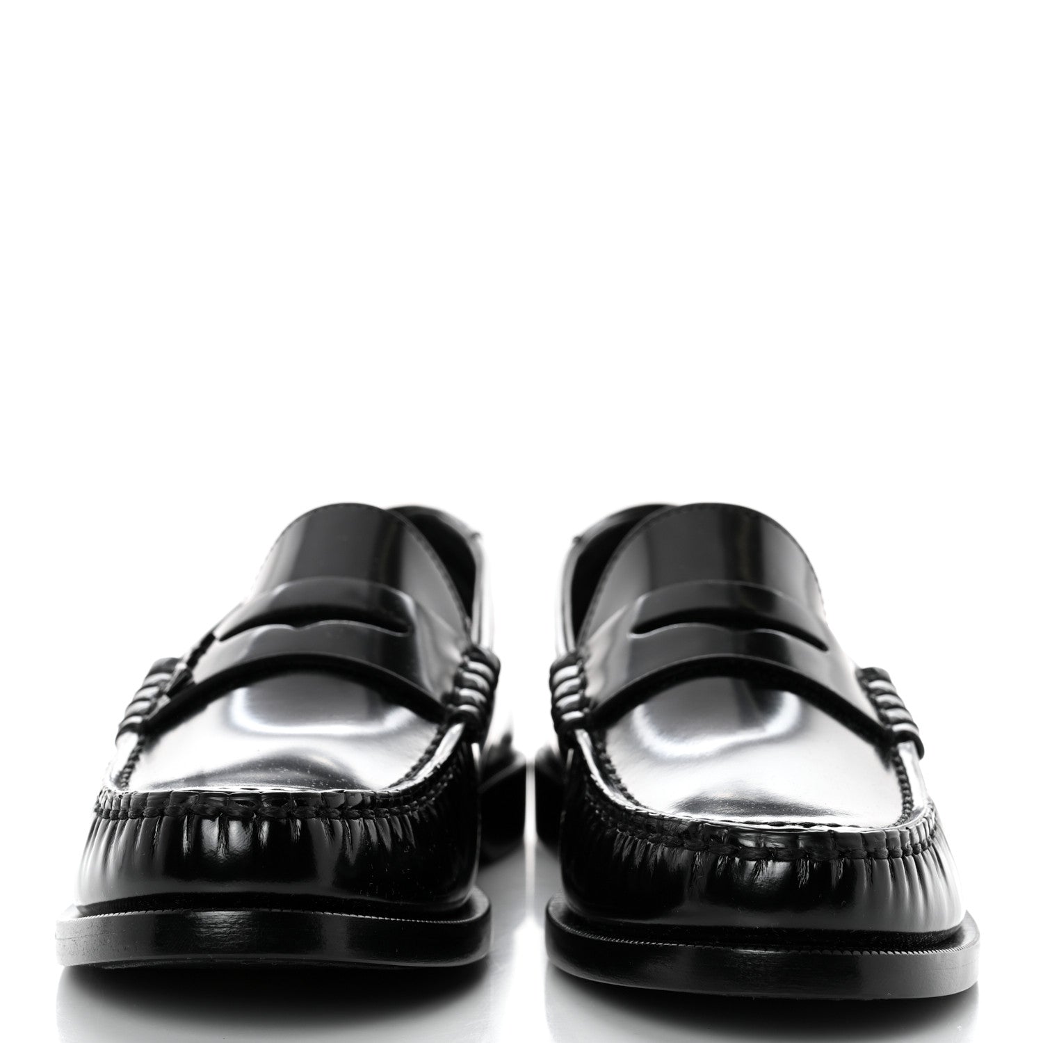 Saint Laurent Calfskin Penny Loafers 36 Black 2 of 8