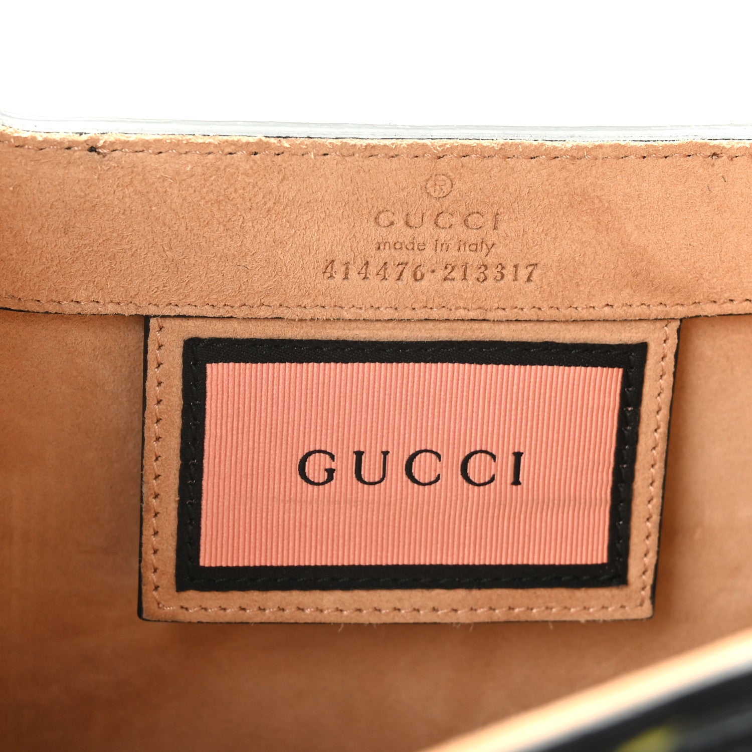 Gucci Calfskin GucciGhost Medium XL Tote Black New Acquamarine 6 of 8