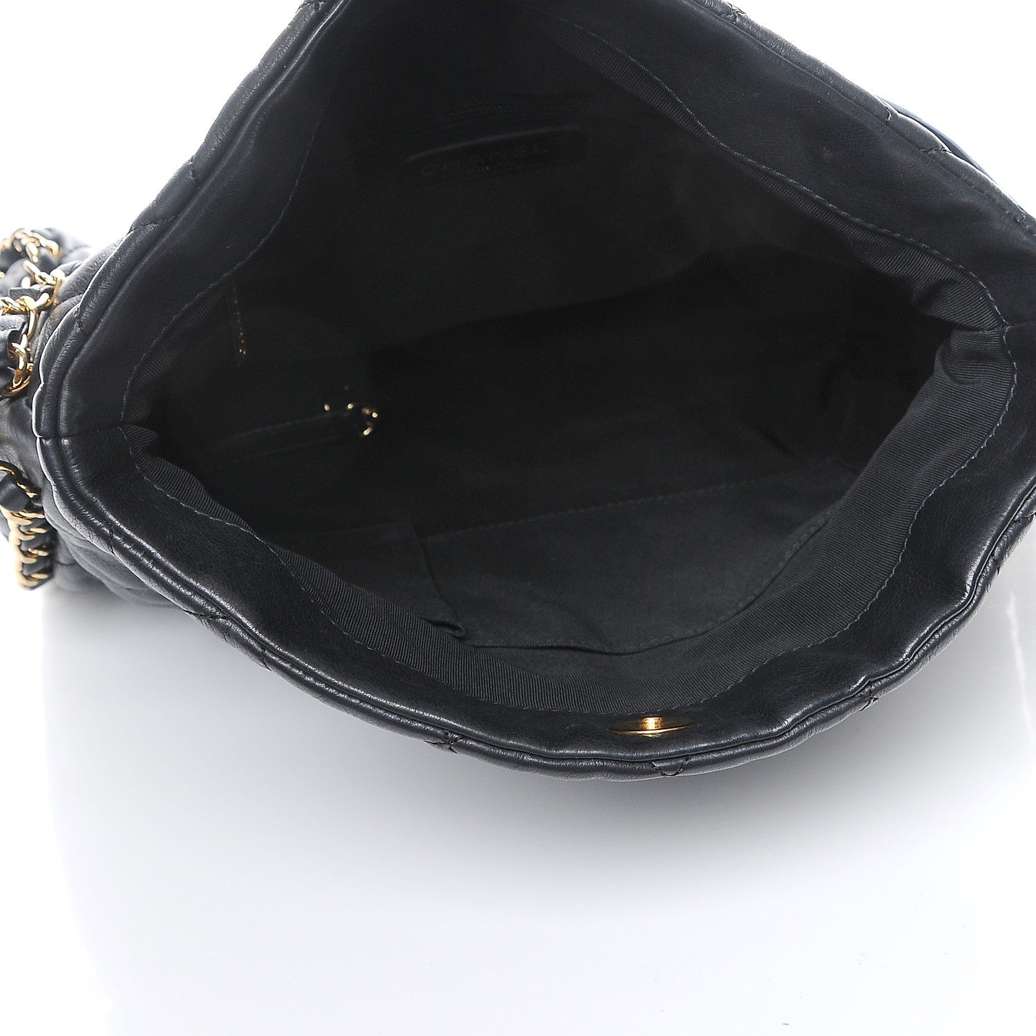 Chanel Calfskin Quilted Medium Chain Me Hobo Black 5 of 7