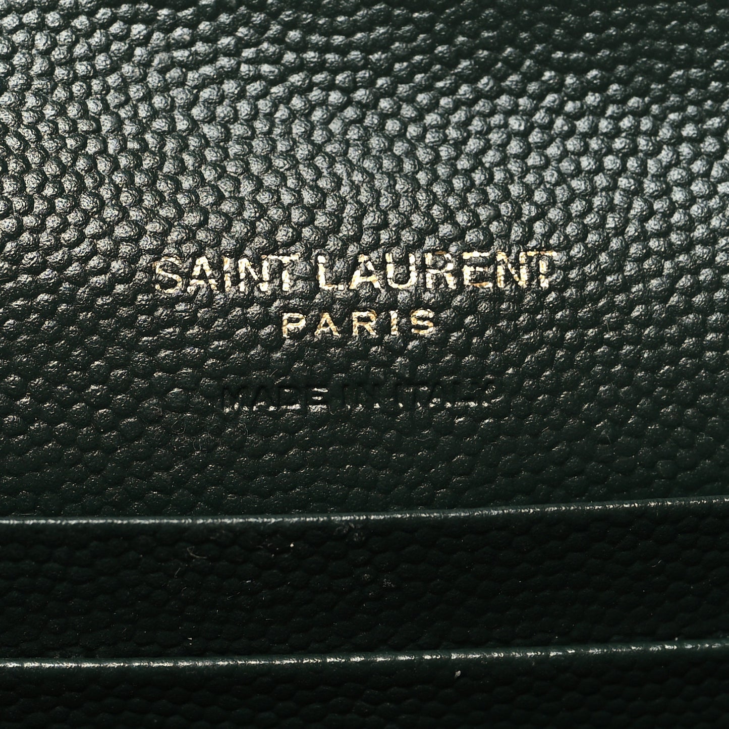Grain De Poudre Mixed Matelasse Triquilt Monogram Compact Tri Fold Wallet Dark Green