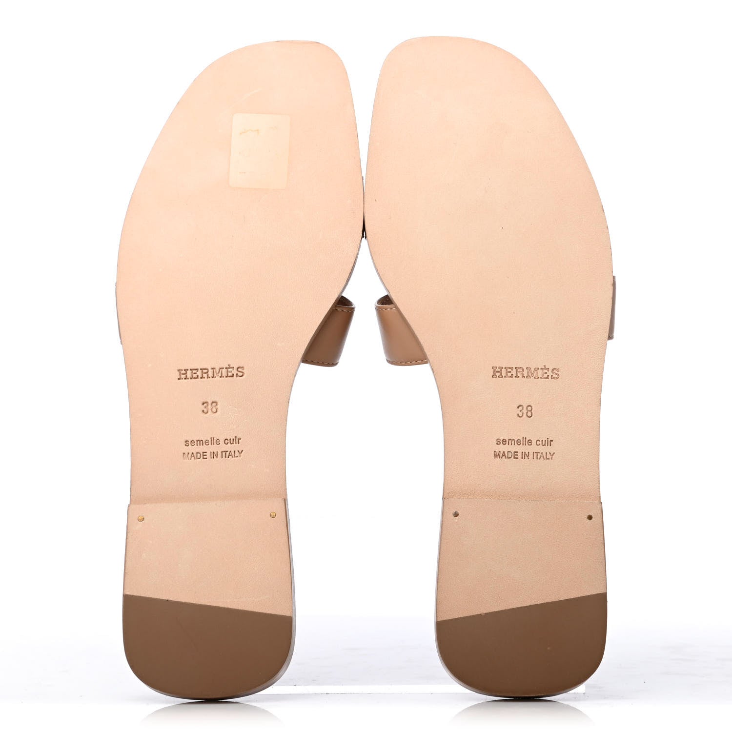 Hermes Box Calfskin Oran Sandals 38 5 of 8