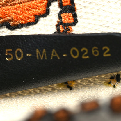 Christian Dior Canvas Embroidered Pixel Zodiac Mini Book Tote Phone Bag Latte Multicolor 7 of 10