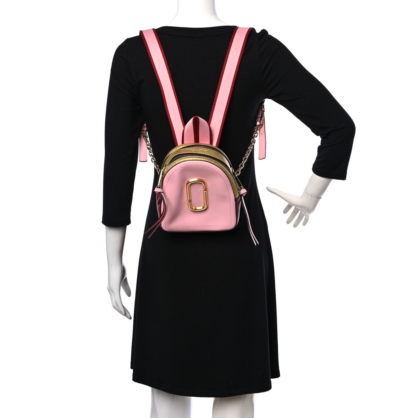 Saffiano Mini Snapshot Backpack Pink Multicolor