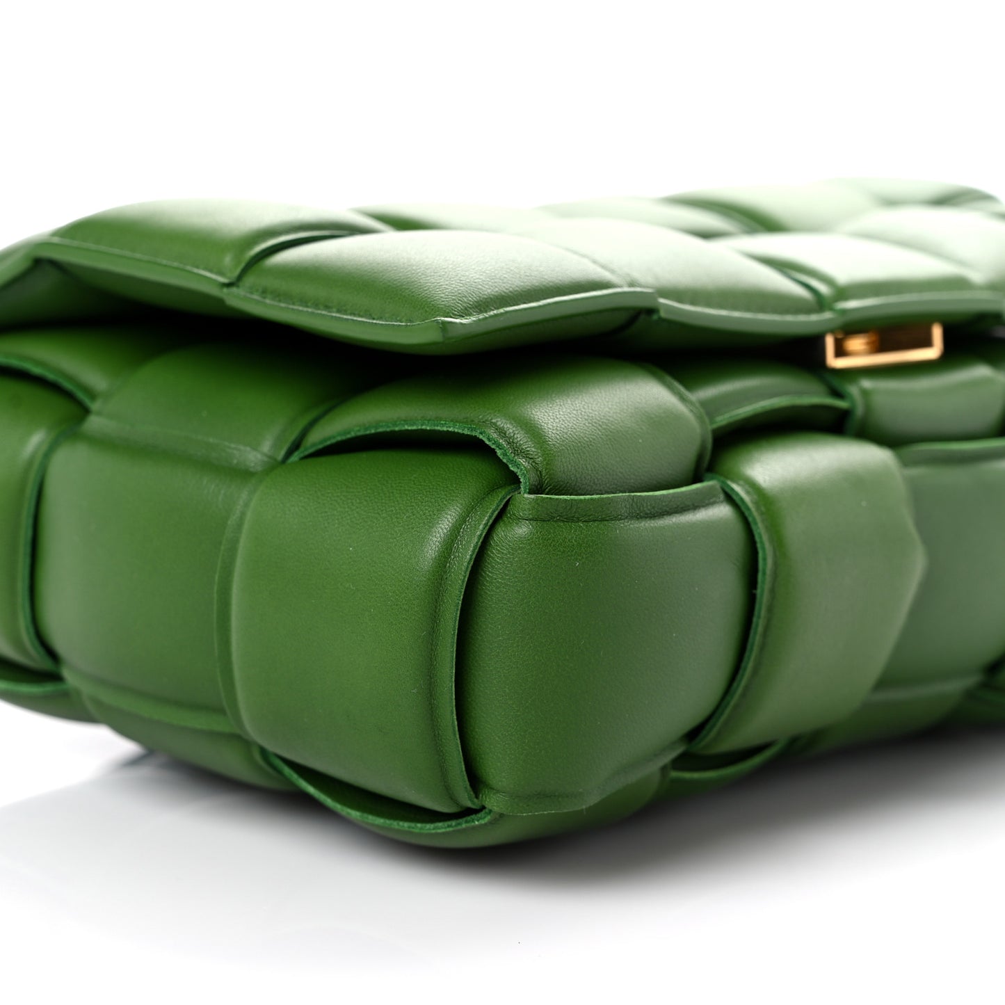 Nappa Maxi Intreccio Padded Cassette Crossbody Bag Racing Green