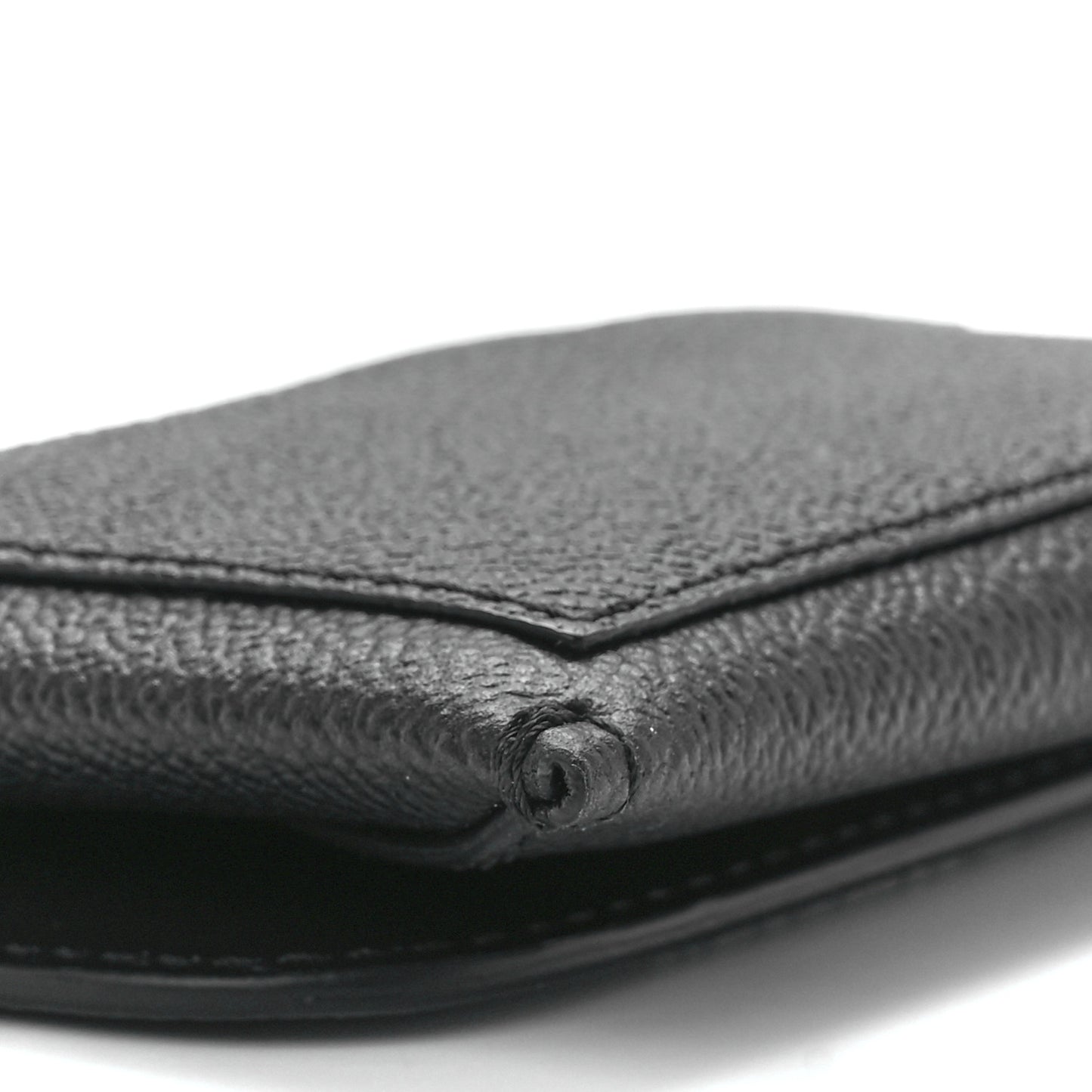 Soft Grain Calfskin Haymarket Check Mayfield Card Case Black