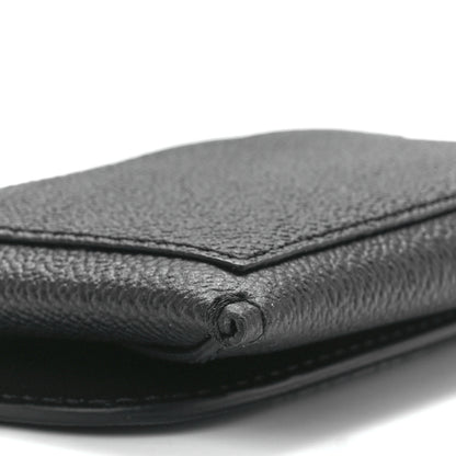 Burberry Soft Grain Calfskin Haymarket Check Mayfield Card Case Black 11 of 12