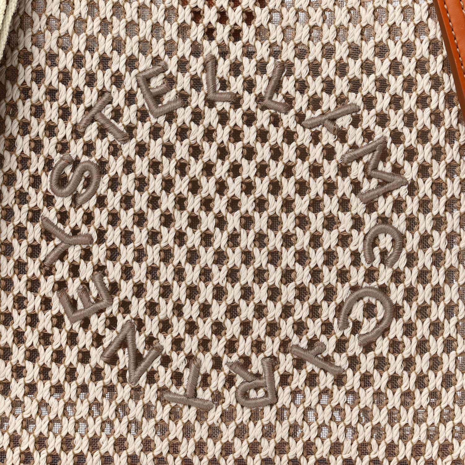 Stella McCartney Eco Mesh Rope Logo Mini Crossbody Ivory Beige 7 of 11