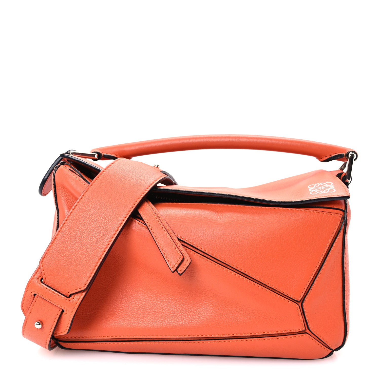 Loewe Calfskin Small Puzzle Bag Coral 1 of 11