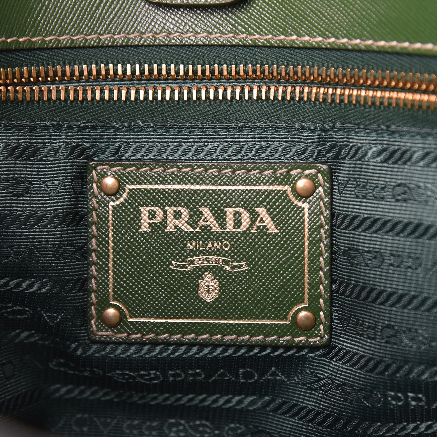 Prada Tessuto Nylon Oro Tote Larice 6 of 10