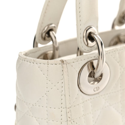 Christian Dior Lambskin Cannage Mini Lady Dior White 15 of 18