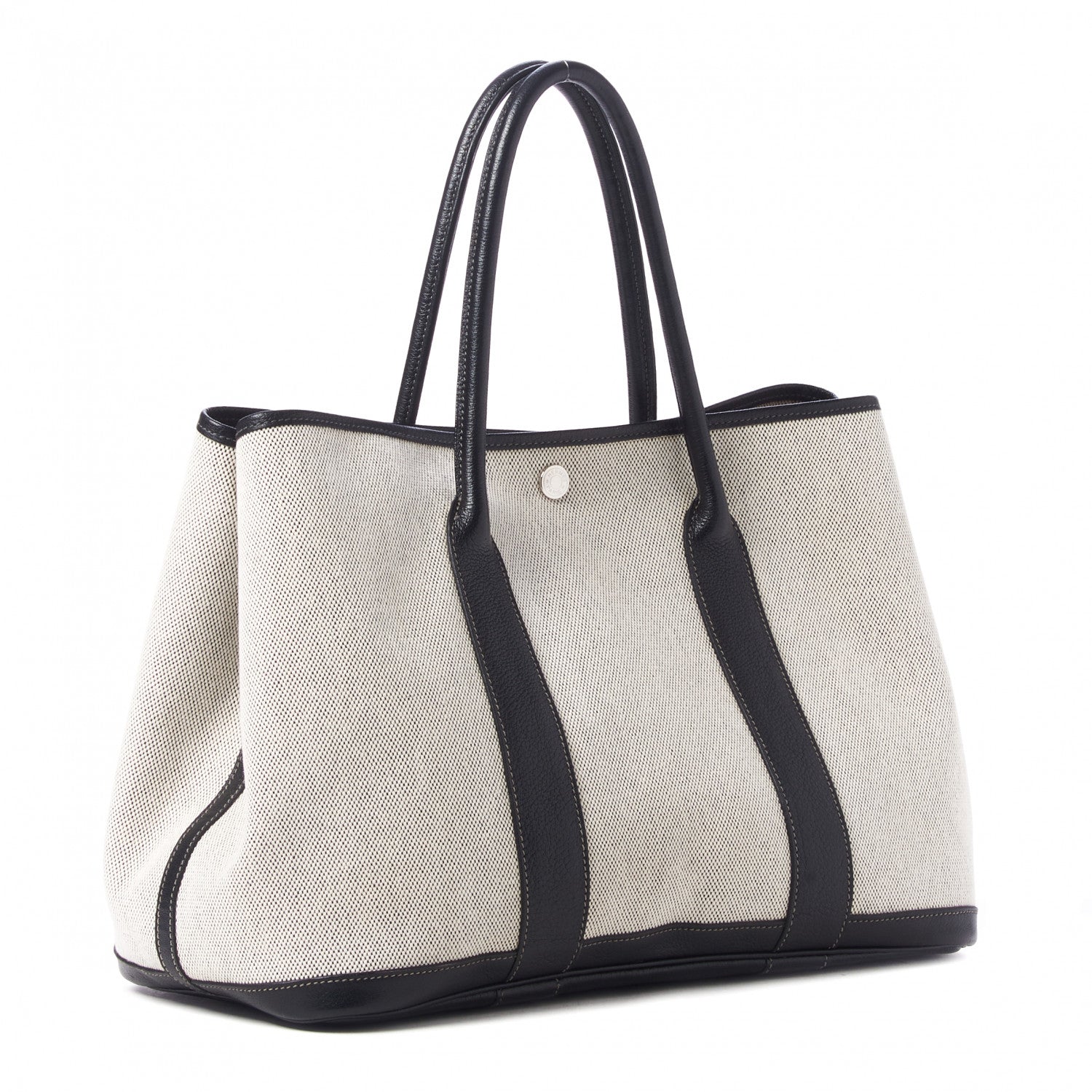 Hermes Buffle Skipper Toile Garden Party 36 MM Tote Black 3 of 9