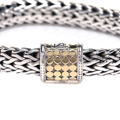 John Hardy Sterling Silver 18K Yellow Gold 10.5mm Classic Chain Dot Bracelet 4 of 5