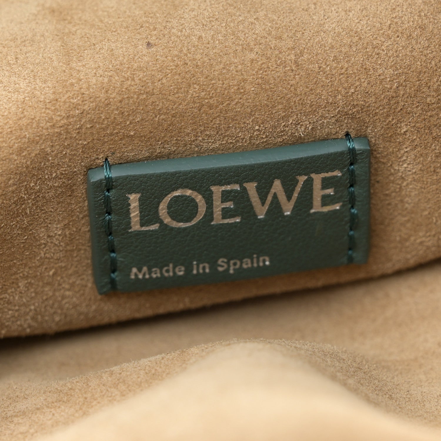 Loewe Mellow Nappa Beaded Donut Chain Flamenco Knot Clutch Vetiver 6 of 11