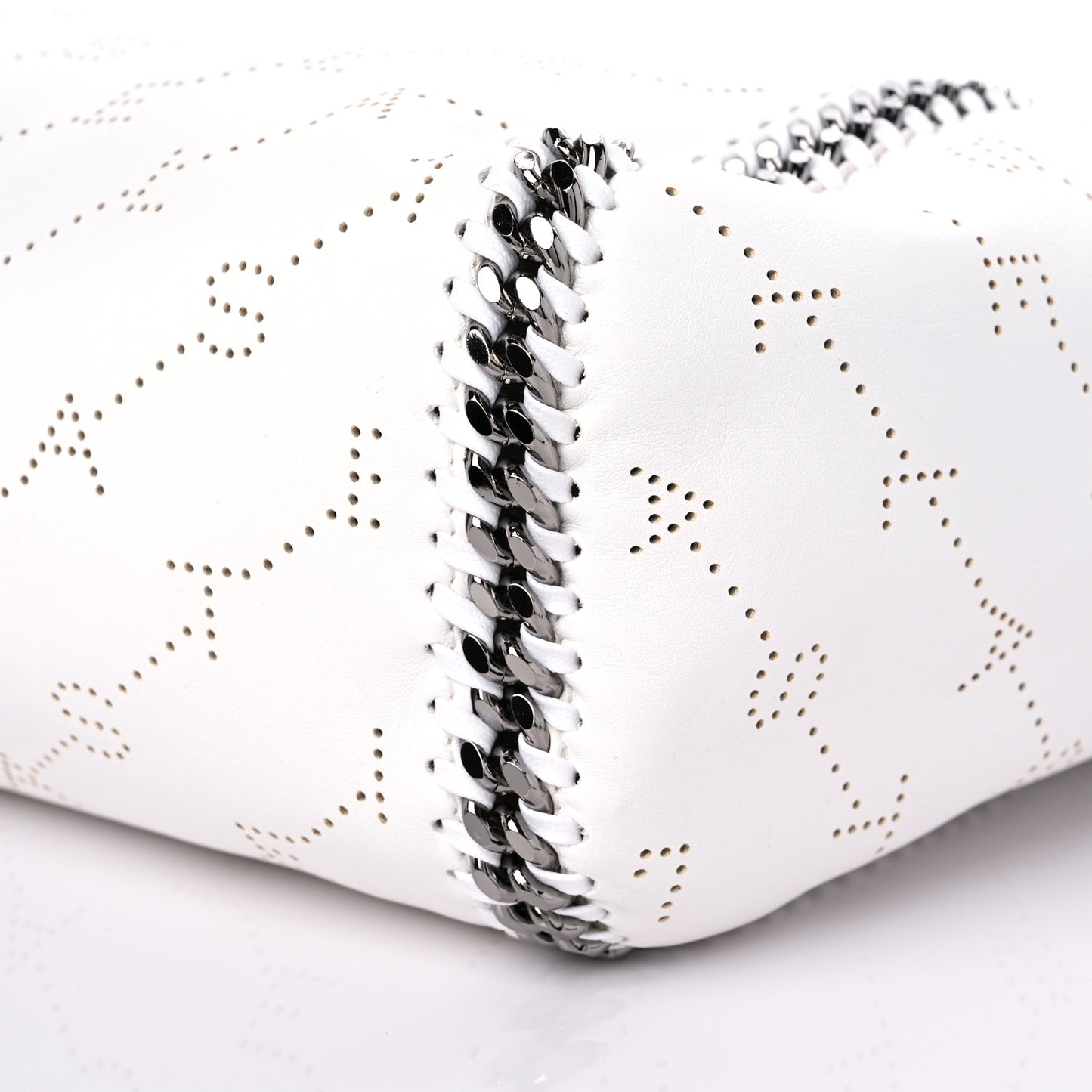 Eco Alter Nappa Perforated Logo Falabella Reversible Tote Optical White