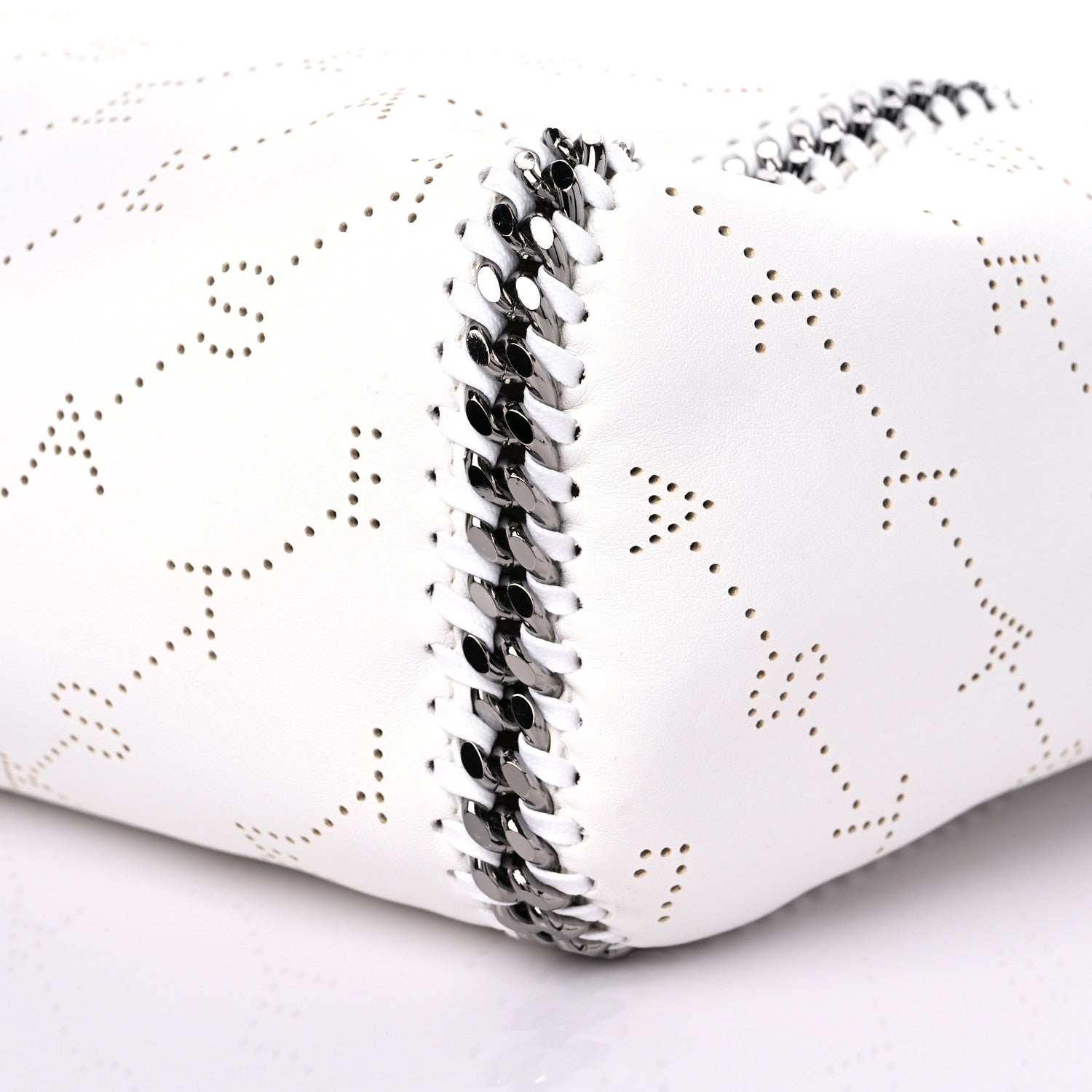 Stella McCartney Eco Alter Nappa Perforated Logo Falabella Reversible Tote Optical White 9 of 9
