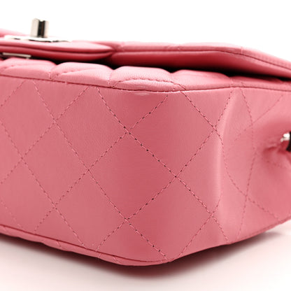 Chanel Lambskin Quilted Mini Rectangular Flap Pink 10 of 11