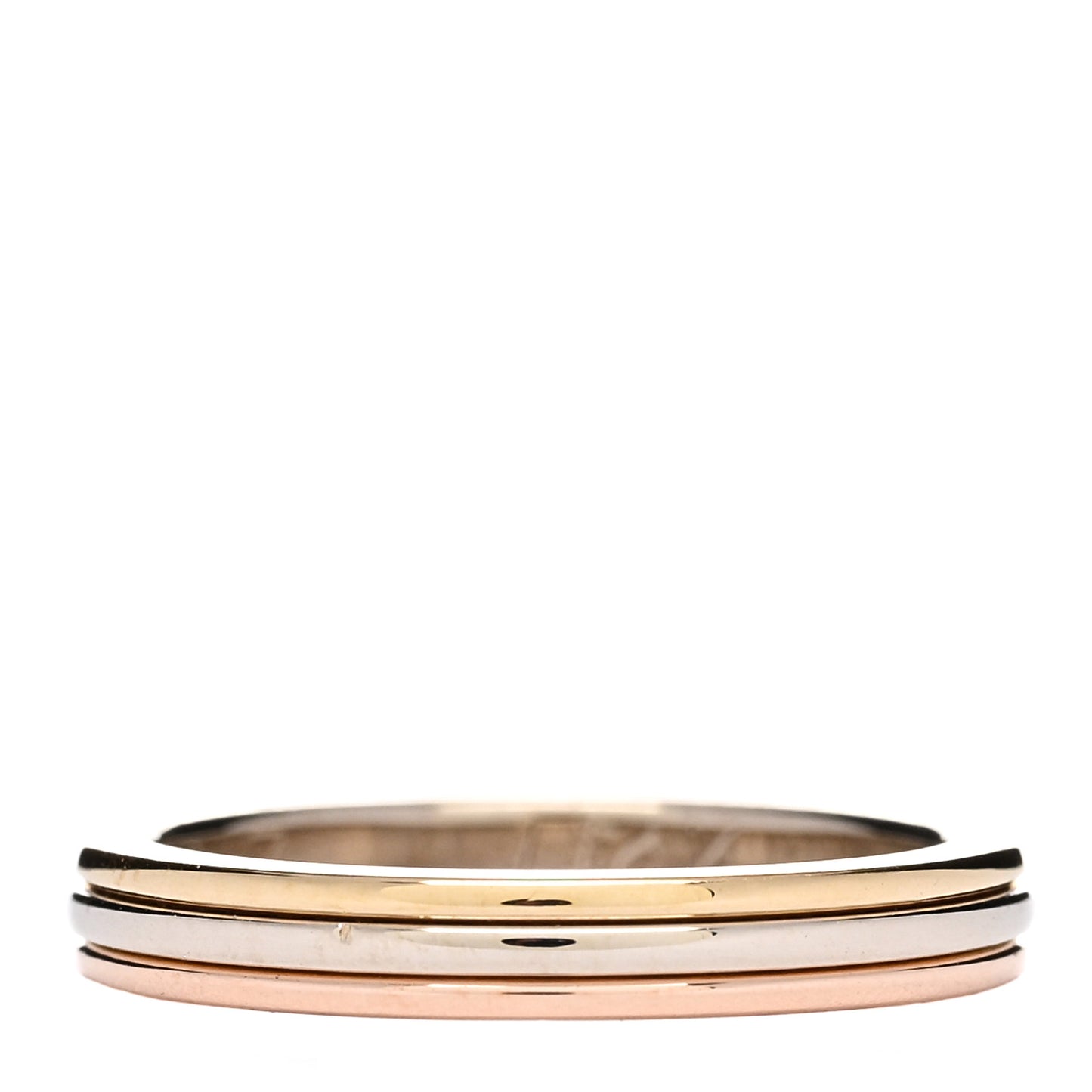 18K Pink Yellow White Gold 2.5mm Vendome Louis Cartier Wedding Band Ring 48 4.5