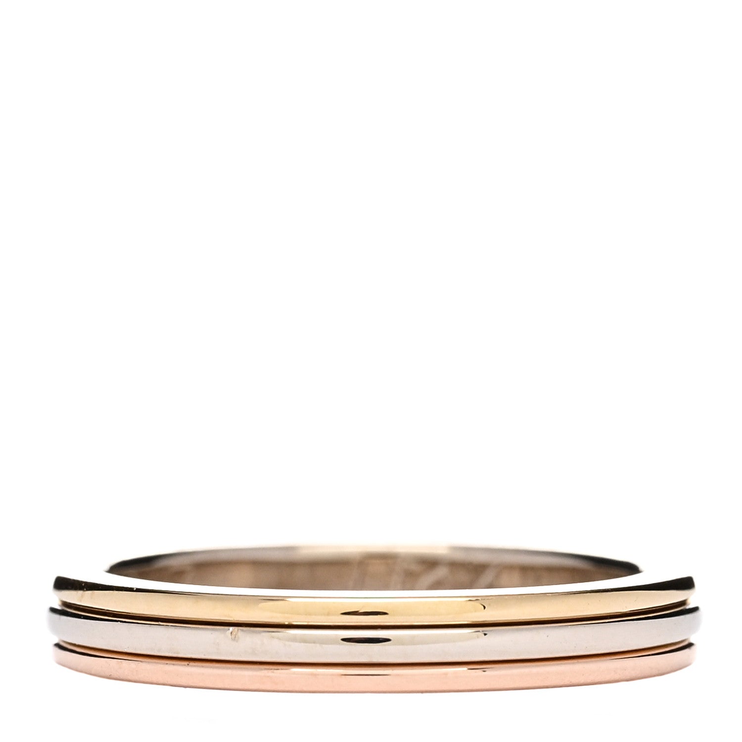 Cartier 18K Pink Yellow White Gold 2.5mm Vendome Louis Cartier Wedding Band Ring 48 4.5 3 of 4